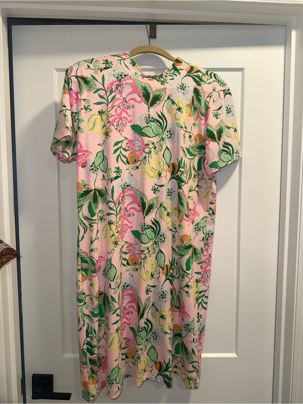 Lily Pulitzer XL Pink Floral Print Hallie Shift Dress